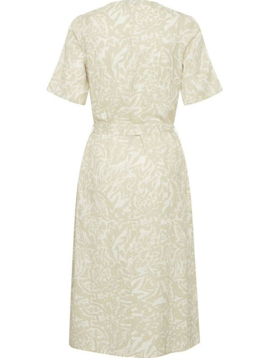 Sommer Midi Damenkleid für Hochzeit - Taufe Beige