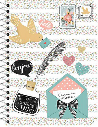 Pelikan Σπιράλ Τετράδιο Ριγέ Β5 90 Φύλλων 3 Θεμάτων Lady Lovely Ροζ