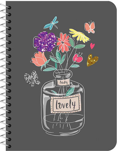 Pelikan Σπιράλ Τετράδιο Ριγέ Β5 90 Φύλλων 3 Θεμάτων Lady Lovely Ροζ