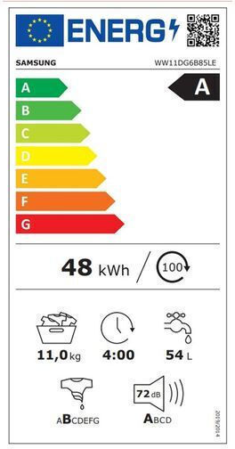 Samsung Пералня 11кг 1400 Оборота Ecobubble WW11DG6B85LEU4