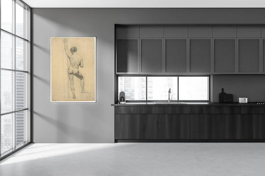 Male Academy Nude Back Painting on Canvas 70x100cm