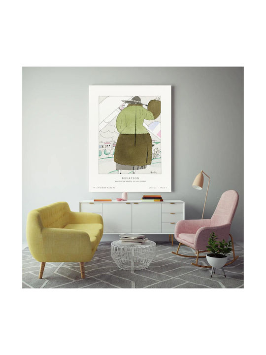 Relation, Manteau De Sports, De Paul Poiret (1921) By Charles Martin, Published In Gazette Du Bon Ton Painting on Canvas 50x80cm