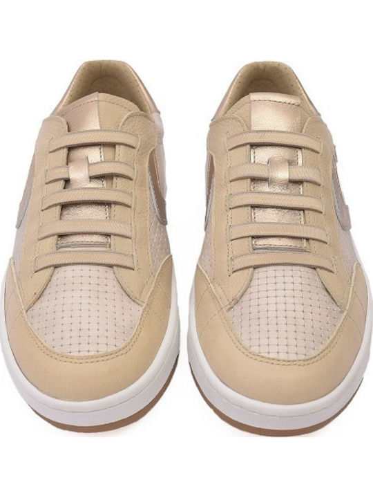 Γυναικεία Ανατομικά Sneakers Χρυσό-μπεζ