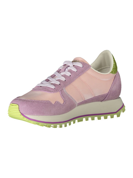 Blauer Sneakers Pink