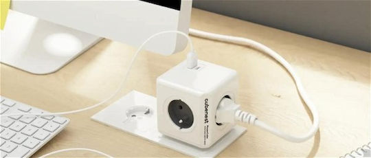 Allocacoc Original PowerCube 4 Позиции с USB-A