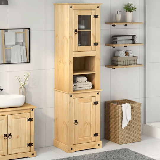 vidaXL Ντουλάπι Μπάνιου 50x40x185cm Καφέ