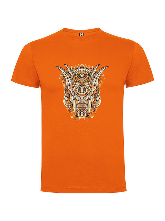 iLovePrints Infernal Animal Artistry T-shirt Orange