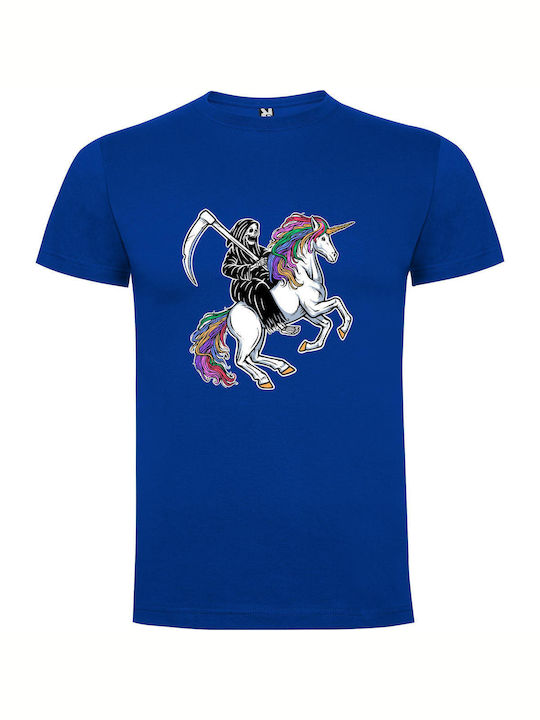 iLovePrints Unicorn Riders' Brigade T-shirt Blue