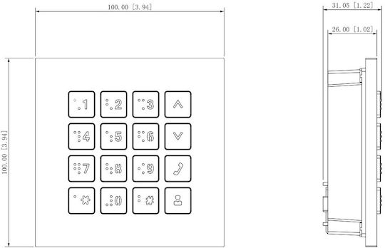 Dahua Vto4202fbmk Tile/Module for Intercoms