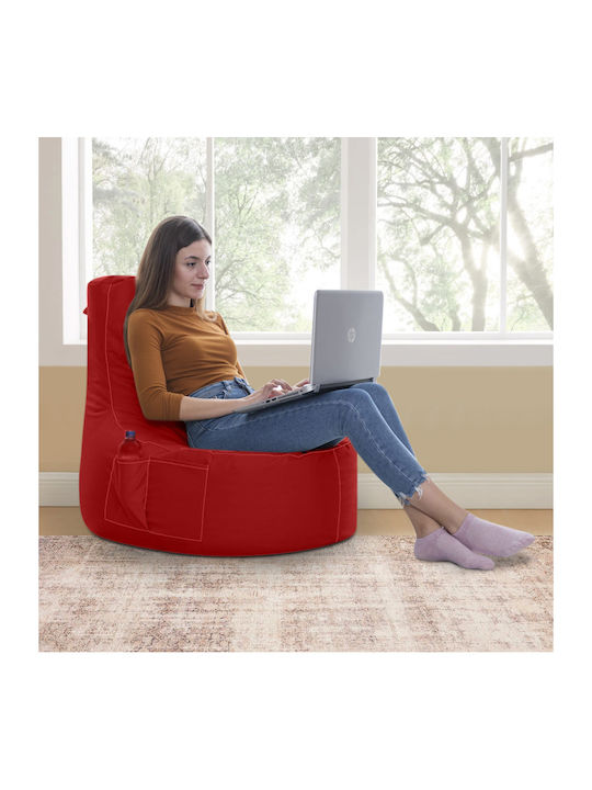 Waterproof Bean Bag Chair Poof Eva Red 64x70x80cm