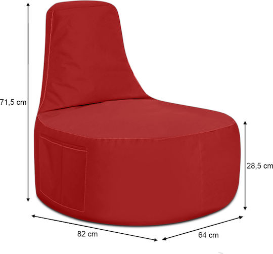 Bean Bag Chair Waterproof Eva Red 64x70x80cm