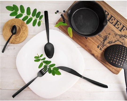 Orion Cutlery Set Stainless Black 24pcs