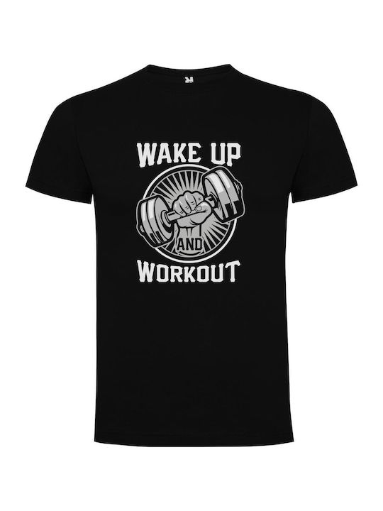 iLovePrints Sweat Samurai Gym Wakeup T-shirt Schwarz