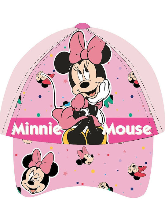 Minnie Mouse Palarie Copii Jockey Cu Protectie Solara Roz