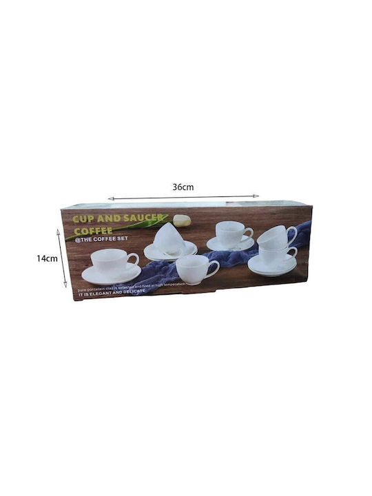 Set Tassen Kaffee aus Porzellan Braun 6Stück 6926990301504