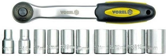 Vorel Set Ratchet 1\4" 11pcs
