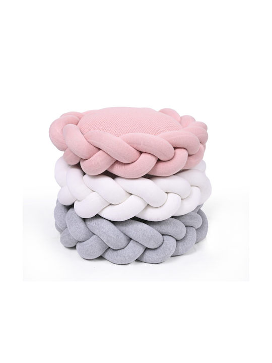 Liolios Home Μαξιλάρι Καναπέ από 100% Βαμβάκι Soft Grey 47x47εκ.