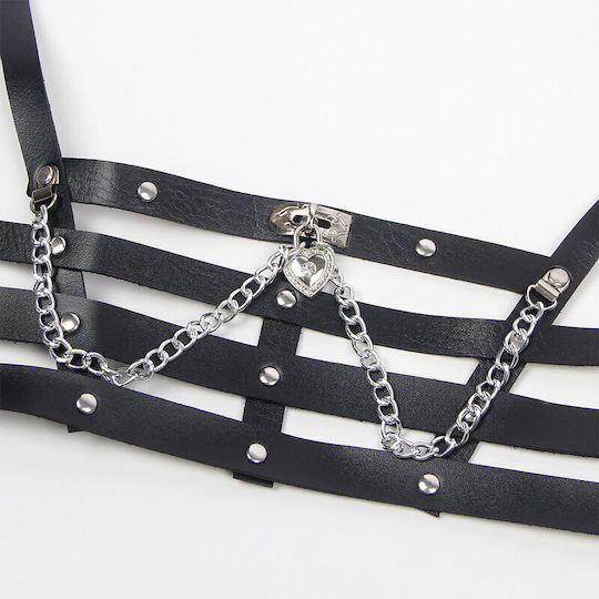 Subblime Subblime Leder- und Latex-Outfit Harness Schwarz