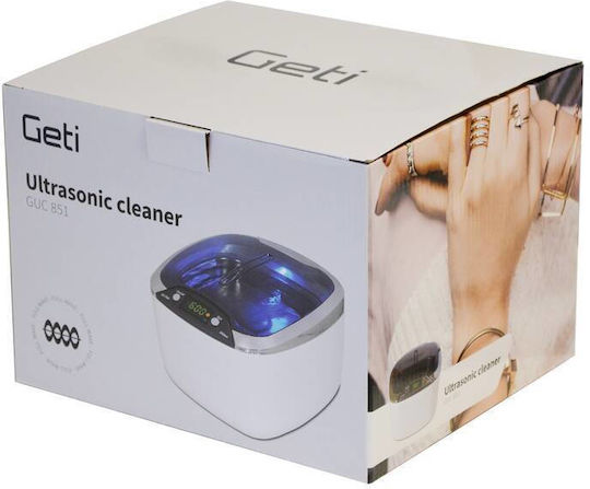 Geti Ultraschallreiniger 850ml Edelstahl mit Digitalem Timer