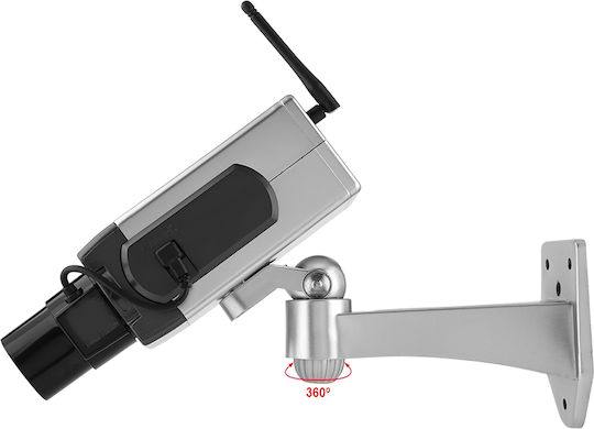 Solar Dummy Surveillance Bullet Camera Silver