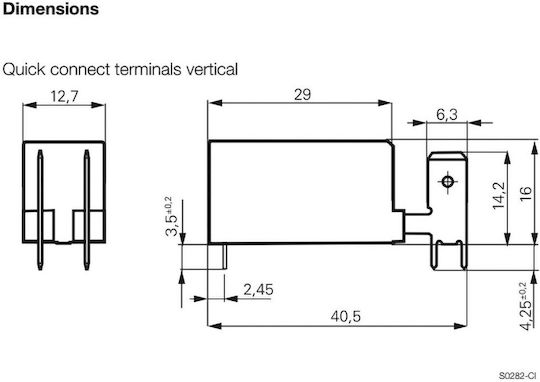 TE Connectivity Ρελέ 16A 41225-150