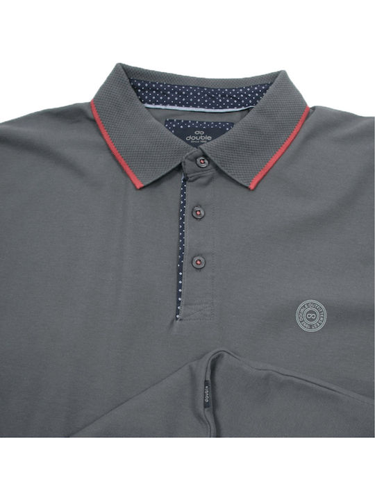 Polo Herrenbluse Kurzarm Antrazit