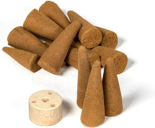 Αρωματικοί Κώνοι Θυμιάματος Xl Organic Goodness Sandalwood Κεραμική Βάση Καύσης