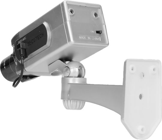Solar Dummy Surveillance Bullet Camera Silver