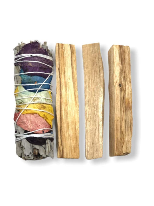 Smudge Set Palo Santo White Sage Κοχύλι Καθαρισμό Χώρου Αύρας