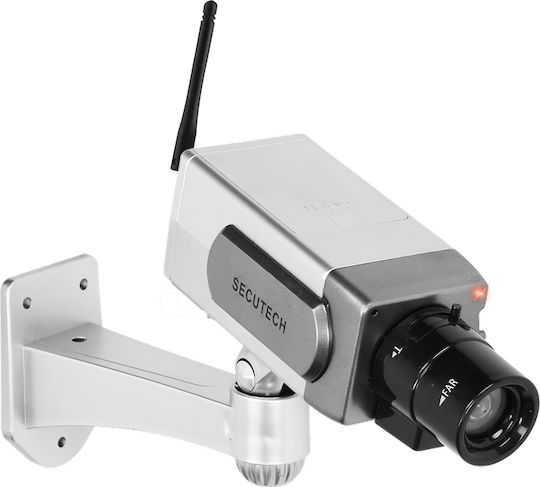 Solar Dummy Surveillance Bullet Camera Silver