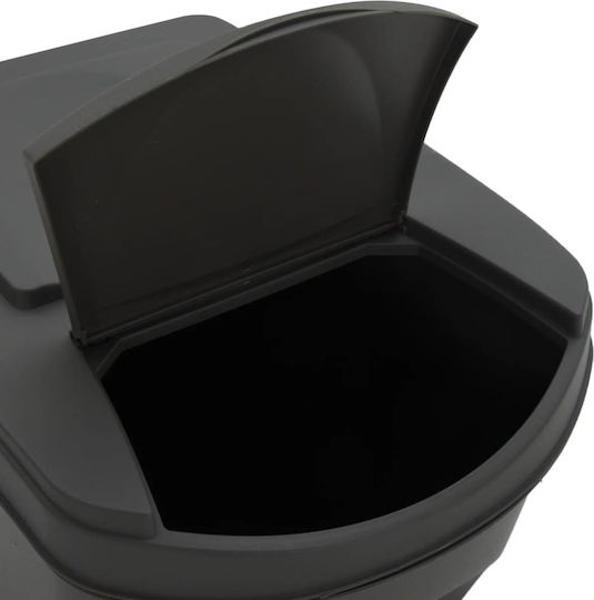 vidaXL Plastic Waste Bin 75lt Gray