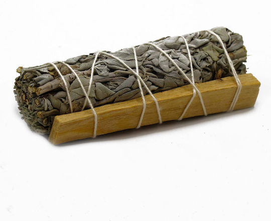 Ραβδί Λευκό Φασκόμηλο & Palo Santo Καθαρισμό Χώρου Αύρας 2 Τμχ
