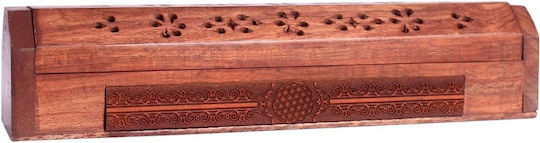 Holzbrenner-Basis Aufbewahrungsbox für Räucherstäbchen und Kegel Blumenleben