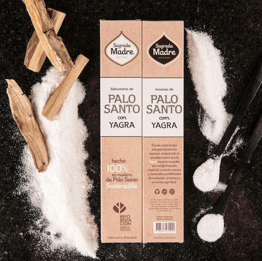 Θυμίαμα Palo Santo Yagra Sagrada Madre Premium Incense 8τμχ