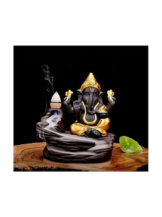 Arzător de tămâie cu reflux din ceramică Ganesh 10cm