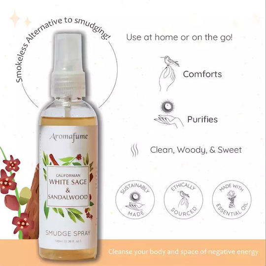 Aromatic Spray for Energy Cleansing of Space Aura Sage & Sandalwood