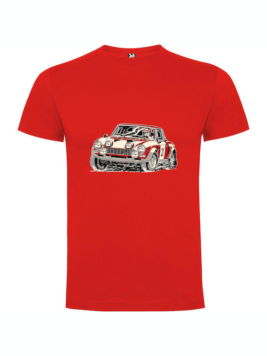 iLovePrints Vintage Rally Masterpiece T-shirt Red