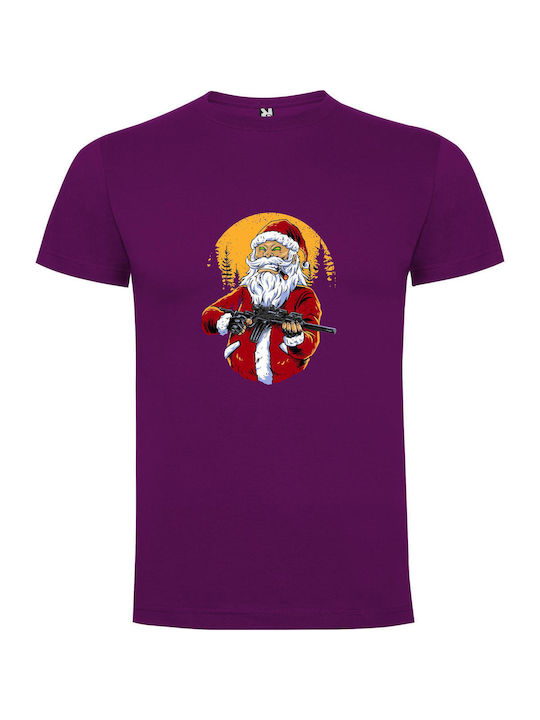 iLovePrints Santa's Deadly T-shirt Purple