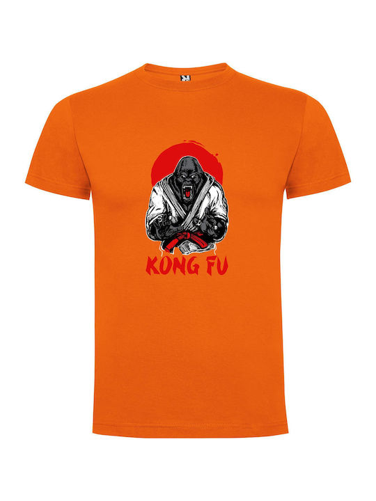 iLovePrints Ink-fu Gorilla Samurai T-shirt Orange