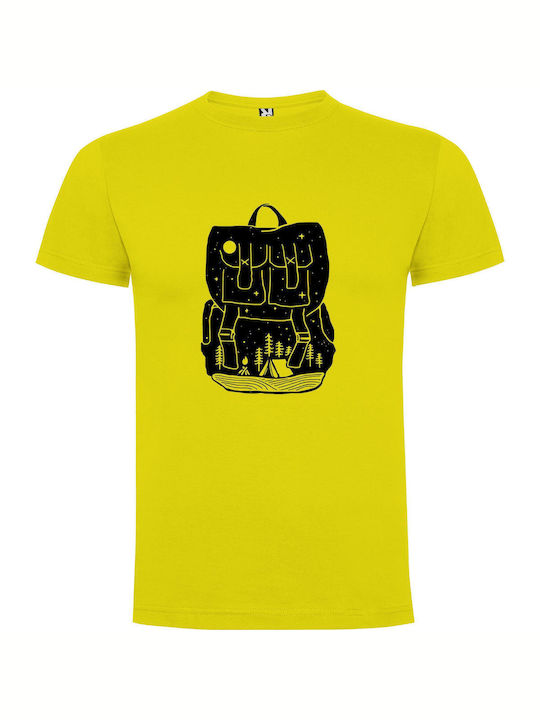 iLovePrints Nighttime Equine Expedition T-shirt Yellow