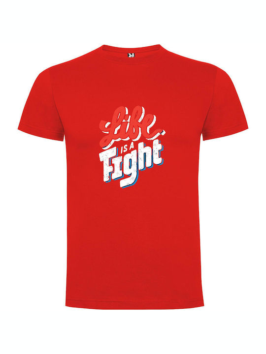 iLovePrints Fighting For Life's Victory T-shirt Red