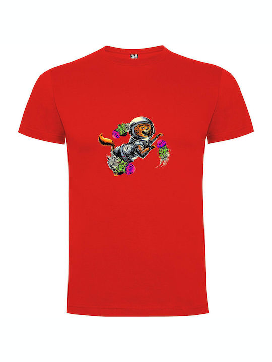 iLovePrints Cosmic Critters Collection T-shirt Red