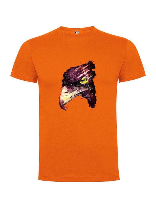 iLovePrints Fierce Phoenix Artwork T-shirt Orange