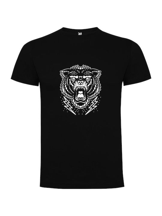 iLovePrints Fierce Mascot Illustration: Hydro74 Style T-shirt Black