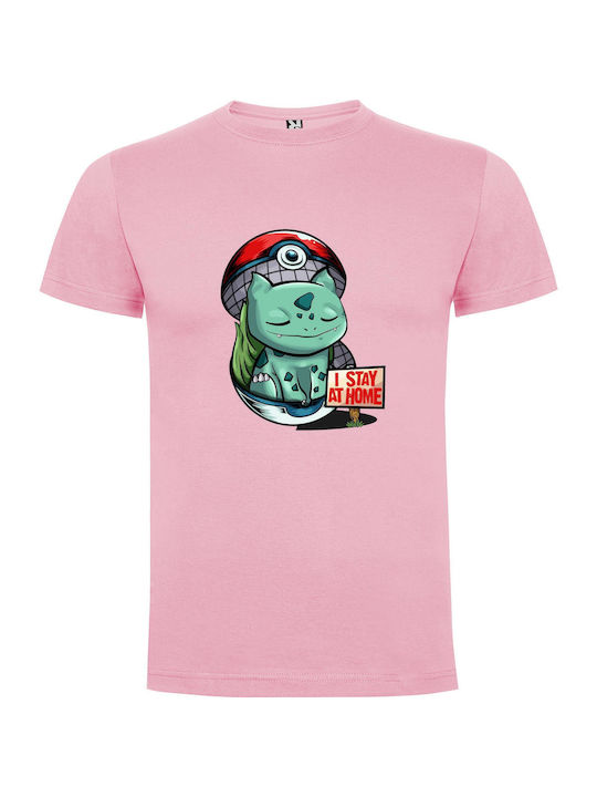 Stay-at-home Pokemon Squad T-shirt Pokemon Pink