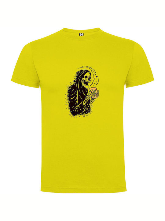 iLovePrints Macabre Mixology Madness T-shirt Yellow