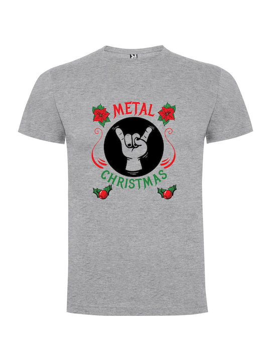 iLovePrints Metal Xmas! T-shirt Gray