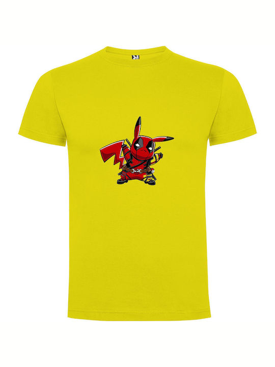 iLovePrints Iconic Cyber Ninja Deadpool T-shirt Yellow