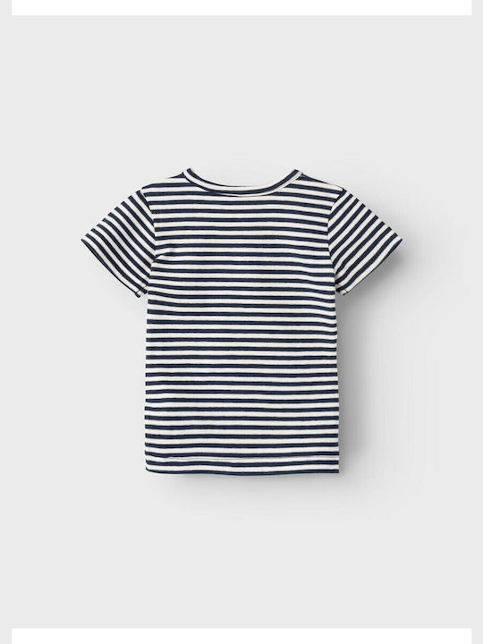 Name It Kids Blouse Short Sleeve striped black and white