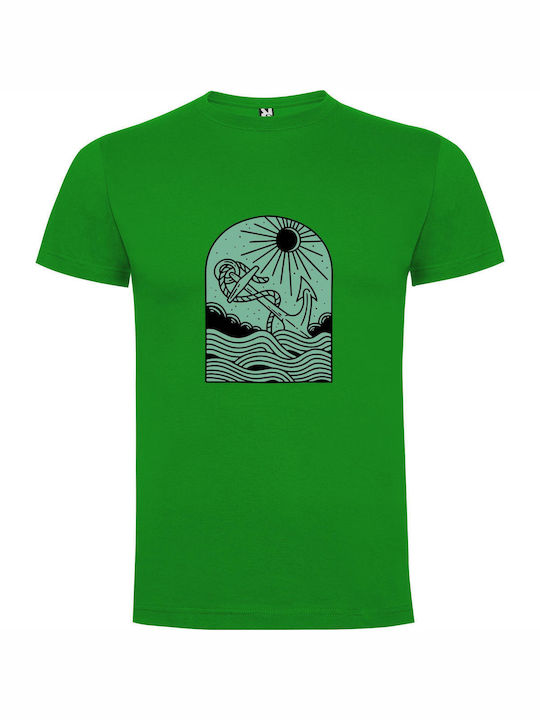 iLovePrints Ship In A Bottle T-shirt Green